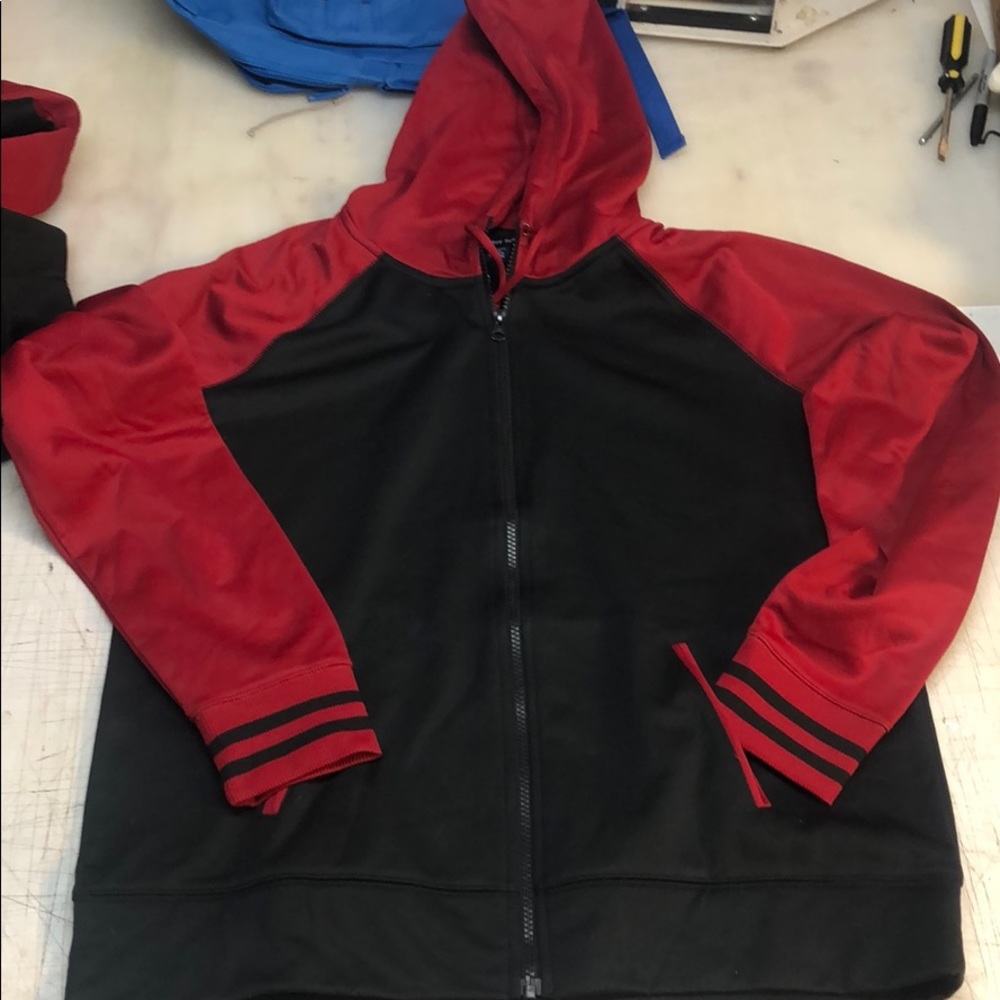 Full Zip Color Block Hoodie